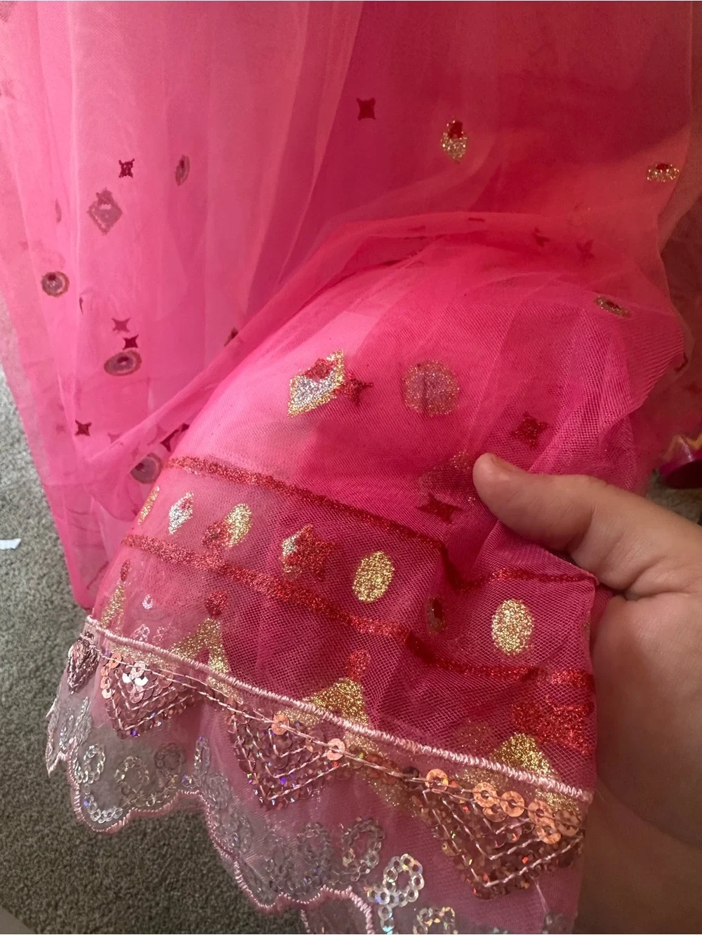 Classic Pink Princess Aurora Dress with Tiara - Kids Costume SET